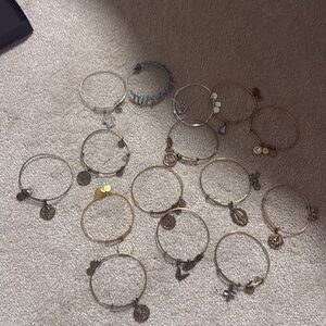 Alex and Ani bracelets gold and silver